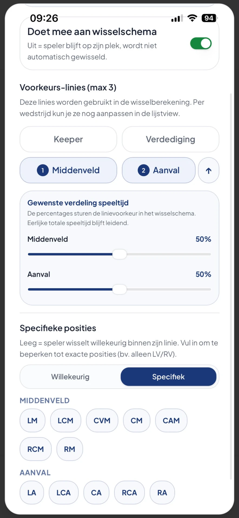 Spelersprofiel